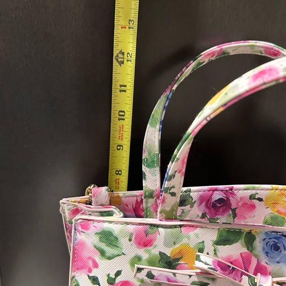 Christian Siriano Multicolor Vibrant Floral Carry Bag Adjustable Crossbody Bag - Picture 10 of 10
